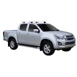 Yakima ThruBar 135cm Silver Pair (S17Y) To Suit Isuzu D-Max LS-U/LS-M Crew Cab /2012-08/2020