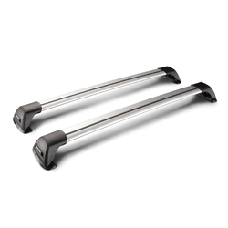 Yakima FlushBar 105cm Silver Pair (S7Y) To Suit Isuzu D-Max X-Terrain Crew Cab 09/2020-/On