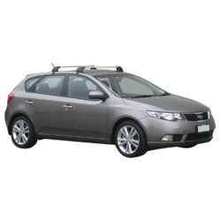 Yakima FlushBar 100cm Silver Pair (S6Y) To Suit Kia Cerato 5dr Hatch /2010-/2013