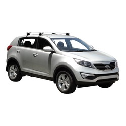 Yakima ThruBar 120cm Silver Pair (S16Y) To Suit Kia Sportage 5dr SUV /2010-/2015