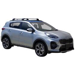 Yakima FlushBar 100 & 105cm Silver Pair (S26Y) To Suit Kia Sportage Glass Roof /2016-09/2021