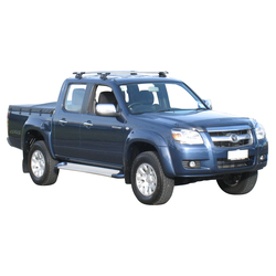 Yakima ThruBar 120cm Silver Pair (S16Y) To Suit Mazda BT-50 Dual Cab 11/2006-10/2011