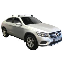 Yakima FlushBar 100 & 105cm Silver Pair (S26Y) To Suit Mercedes-Benz GLC Coupe /2016-/On