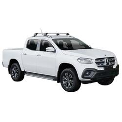 Yakima FlushBar 105cm Silver Pair (S7Y) To Suit Mercedes-Benz X-Class 4dr Ute /2018-/2020