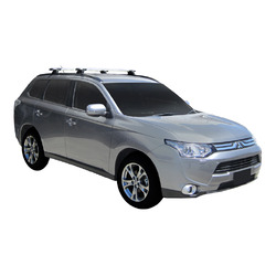 Yakima ThruBar 120cm Silver Pair (S16Y) To Suit Mitsubishi Outlander 5dr SUV /2013-/2015