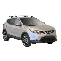 Yakima ThruBar 135cm Silver Pair (S17Y) To Suit Nissan Qashqai 5dr SUV /2014-/2022