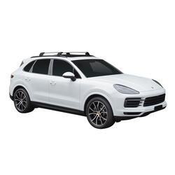 Yakima FlushBar 100 & 105cm Silver Pair (S26Y) To Suit Porsche Cayenne 5dr SUV /2019-/On