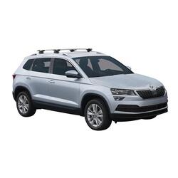 Yakima ThruBar 120cm Silver Pair (S16Y) To Suit Skoda Karoq 5dr SUV /2018-/On