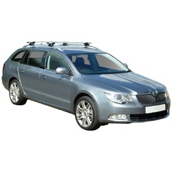 Yakima ThruBar 120cm Silver Pair (S16Y) To Suit Skoda Superb 5dr Wagon /2009-/2015