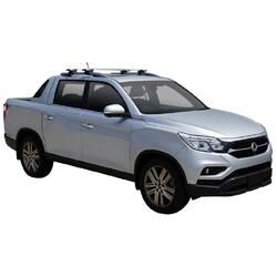 Yakima ThruBar 135cm Silver Pair (S17Y) To Suit SsangYong Musso 4dr Ute /2019-/On