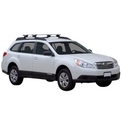 Yakima ThruBar 120cm Silver Pair (S16Y) To Suit Subaru Outback 5dr Wagon /2010-/2015