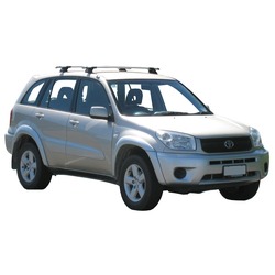 Yakima ThruBar 120cm Silver Pair (S16Y) To Suit Toyota Rav4 20 Series 06/2000-01/2006