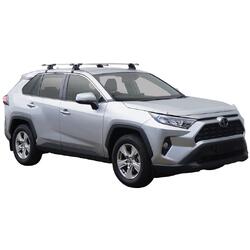 Yakima ThruBar 120cm Silver Pair (S16Y) To Suit Toyota Rav4 GX 05/2019-/On