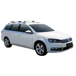 Yakima ThruBar 120cm Silver Pair (S16Y) To Suit Volkswagen Passat Mk7 11/2010-06/2015