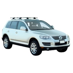 Yakima ThruBar 135cm Silver Pair (S17Y) To Suit Volkswagen Touareg 5dr SUV /2007-/2010