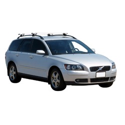 Yakima ThruBar 120cm Silver Pair (S16Y) To Suit Volvo V50 5dr Wagon 03/2003-/2007