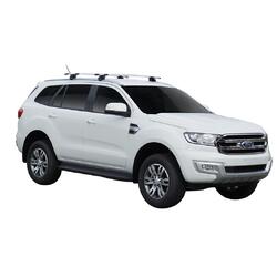 Yakima ThruBar 135cm Silver Pair (S17Y) To Suit Ford Everest 5dr SUV /2015-09/2022