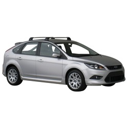 Yakima FlushBar 100cm Silver Pair (S6Y) To Suit Ford Focus 5dr Hatch 07/2008-06/2011