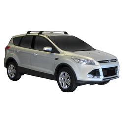 Yakima FlushBar 100 & 105cm Silver Pair (S26Y) To Suit Ford Kuga 5dr SUV /2013-/2020