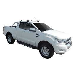 Yakima ThruBar 135cm Silver Pair (S17Y) To Suit Ford Ranger Super Cab /2012-/2022