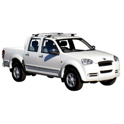 Yakima ThruBar 135cm Silver Pair (S17Y) To Suit Great Wall V200 Double Cab 07/2011-/2016