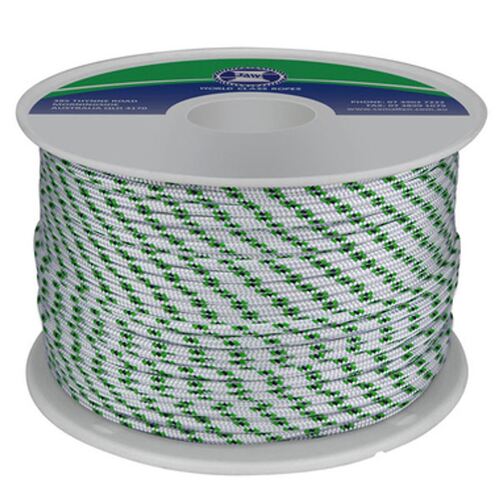 Polyester Yachting Braid 14mm x 100m Green Fleck made in Australian