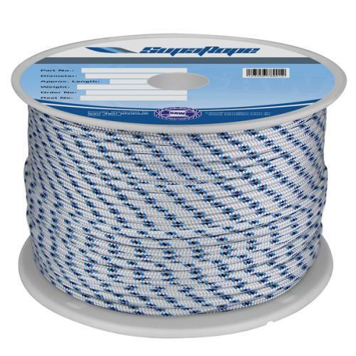 Polyester Yachting Braid 18mm x 100m Blue Fleck made in Australian