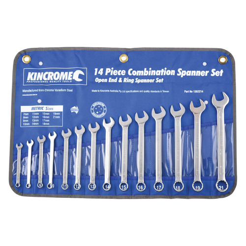 Kincrome Combination Spanner Set 14 Piece - Metric