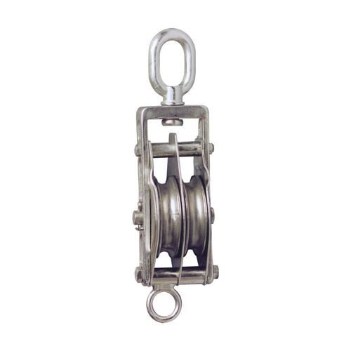 BLA S/Steel Double Trawl Block Becket/Swivel 14 x 75mm Nylon