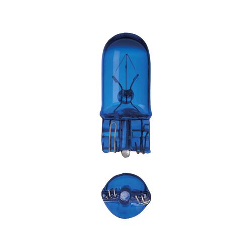 Narva 12V 5W W2.1 X 9.5D Ultra Blue Wedge Premium Globes (Blister Pack Of 2)