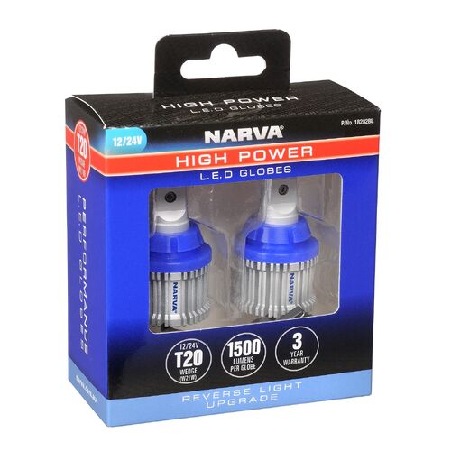 Narva 12/24V T20 Hp Rev Led Globes(2)