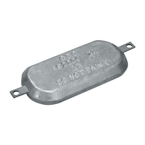 Zinc Block Anode Oval With Strap Riviera AM 200 x 150 x 32mm