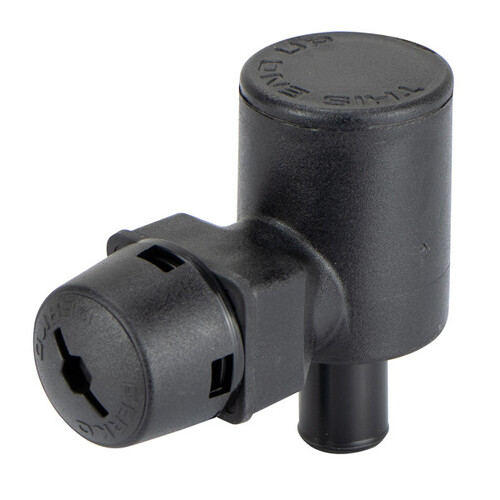 Perko Fuel Breather With P-Trap Vent Valve - Black