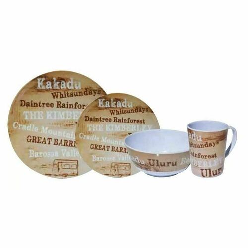 Coast 100% Melamine 16pcs Dinner Set - Destinations