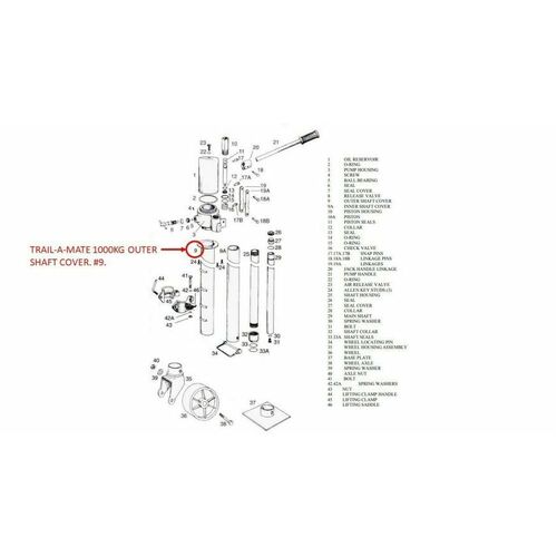 Trail-A-Mate 1000kg Outer Shaft Cover. #9.