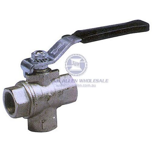 Ball Valve T/PORT 3/8" BSP CP Brass