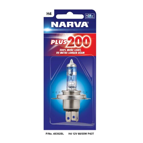 Narva H4 12V 60/55W P43T Plus 200 Globe (1)