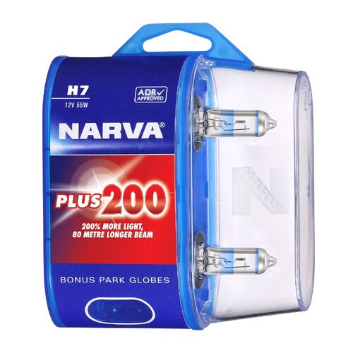 Narva H7 12V 55W Px26D Plus 200 Globes (2)