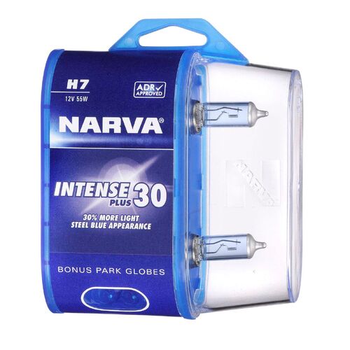 Narva H7 12V 55W Intense Plus 30 Halogen Headlight Globes (Bl2)