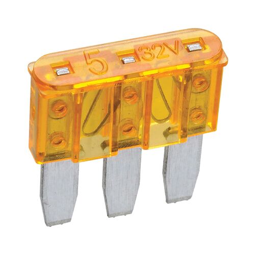 Narva 5 Amp Orange Micro 3 Blade Fuse (Blister 5)