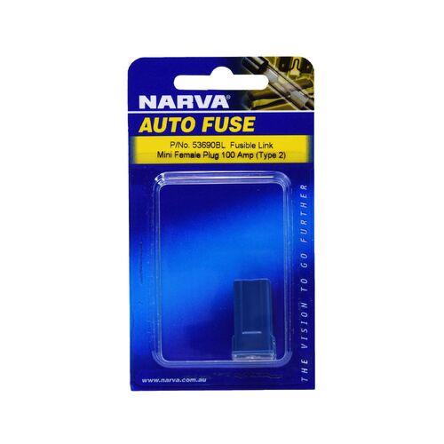 Narva 100 Amp Purple Mini Female Fusible Links - Plug In (Blister Pack Of 1)