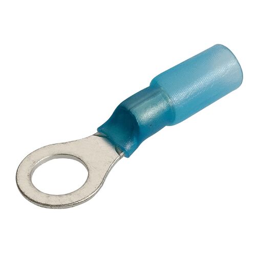 Narva 5.0mm Adhesive Lined Ring Terminal Blue (50 Pack)