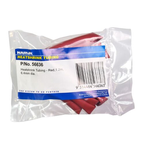 Narva 6.4mm Red Heatshrink (1.2M)