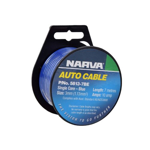 Narva 10A 3mm Blue Single Core Cable (7M)