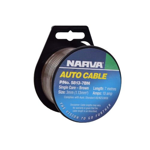 Narva 10A 3mm Brown Single Core Cable (7M)