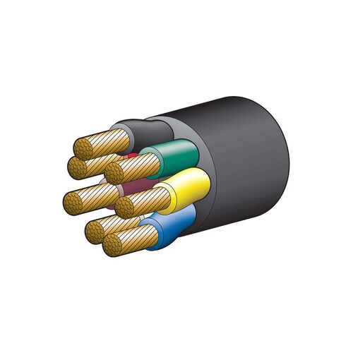 Narva 55A 6mm 7 Core Trailer Cable (100M) Red, Green, Yellow, White, Brown With Black Sheath