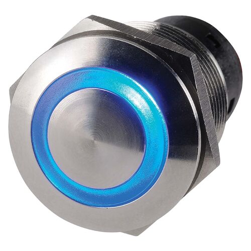 Narva Off/On LED Push Button Switch (Blue) (Blister Pack Of 1)