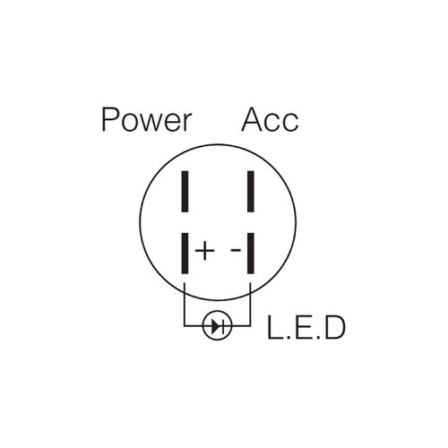 Narva Off/On Push/Push Switch With Red LED