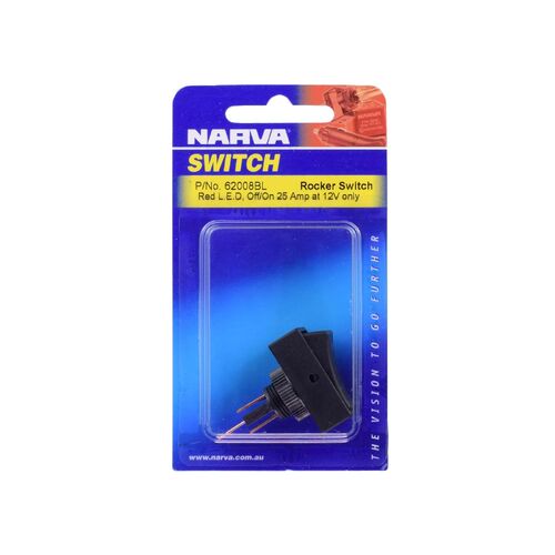 Narva Off/On Rocker Switch With Red LED