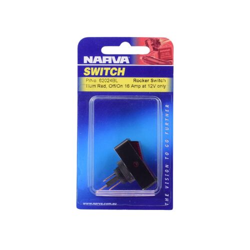 Narva Illuminated Off/On Rocker Switch (Red)